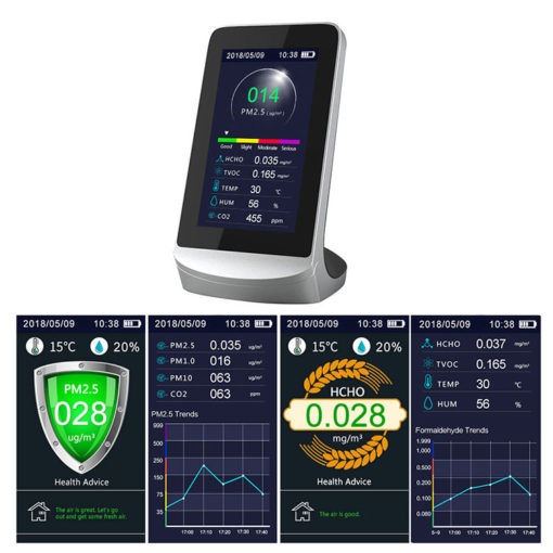 Moniteur de contole de Qualite de lair TVOC PM25 CO2 1