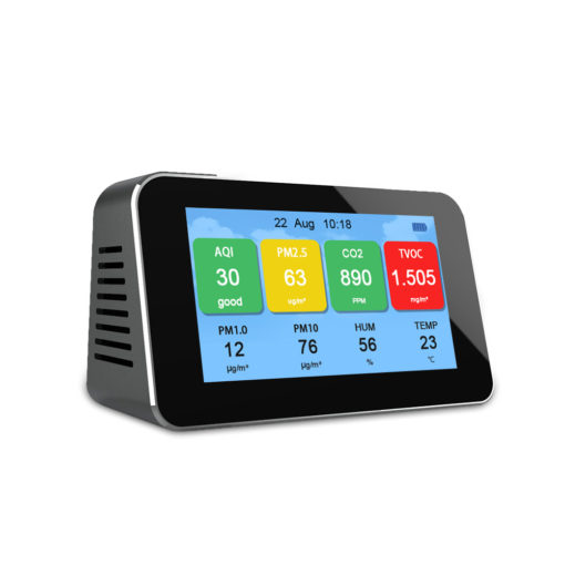 Moniteur de contole de Qualite de lair TVOC PM25 HCHO PM1.0 CO2 5