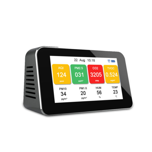 Moniteur de contole de Qualite de lair TVOC PM25 HCHO PM1.0 CO2 6