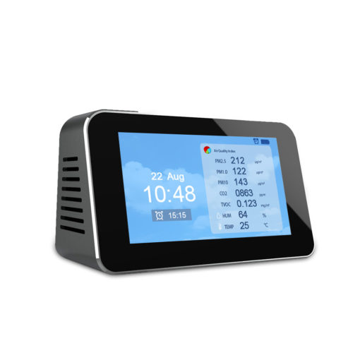 Moniteur de contole de Qualite de lair TVOC PM25 HCHO PM1.0 CO2 7