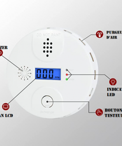 Alarme au monoxyde de Carbone Affichage numerique Detecteur de CO 2